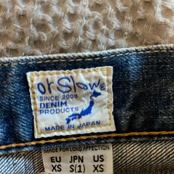 Orslow Made In Japan 107 Ripped Denim Jeans Size 32/28